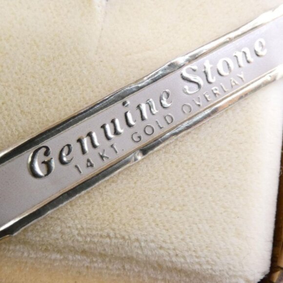 Vintage AMCO Jewels; 14K Overlay; Smoky Quartz Screw On Earrings; 0.5" - Picture 7 of 7